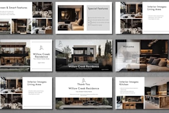 design canva real estate estate brochure seller guide, listing presentation, PDF