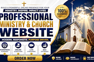 modern ministry, church, worship, religious and nonprofit website in wordpress