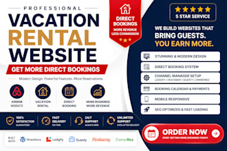 build vaction rental website, airbnb website, short term rental website