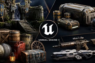 create realistic 3d game assets props and environments for unreal engine 5