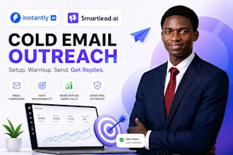 setup instantly ai or smartlead ai for cold email outreach and email marketing