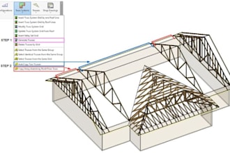 prepare roof truss shop drawings and fabrication drawings