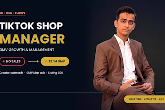 be tiktok shop manager, manage tiktok shop setup in UK USA europe