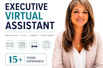 be your executive VA, admin and project support specialist