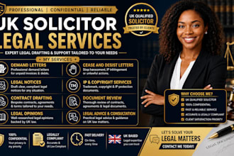 draft UK legal letters, contracts and legal documents