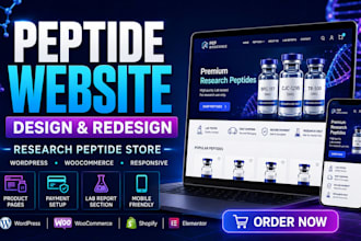 build a research peptide website and store