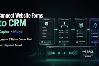 connect your website form to CRM with zapier or make