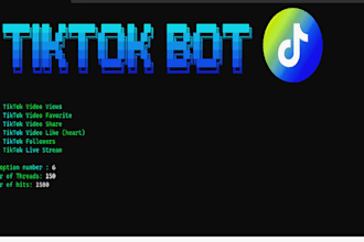 create social medial bot, twitter bot, tiktok bot, youtube bot, instagram bot