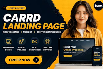 create professional carrd landing page carrd website design
