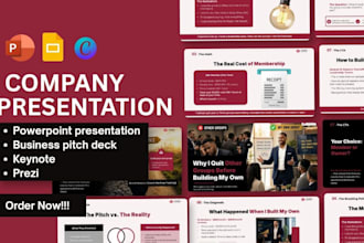 design powerpoint presentation, company profile, business pitch deck, sales ppt