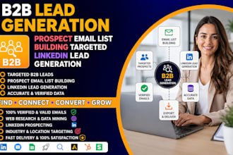 do b2b lead genaration prospect email list building linkedin lead generation