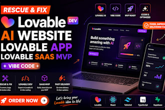 rescue fix lovable ai website lovable dev lovable app lovable saas mvp vibe code