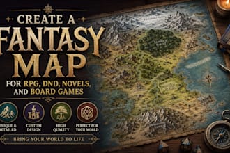 create a fantasy map for rpg, dnd, novels, and board games