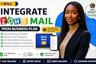 integrate zoho email from business plan mailbox and authentication flow delivery