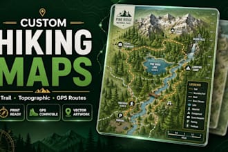 design a custom hiking trail and topographic map