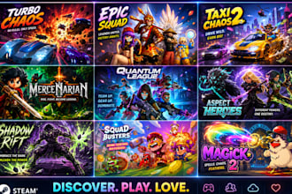design steam capsule art, steam capsule game poster steam capsule game banner