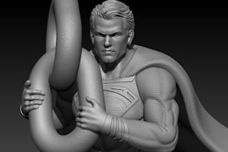 sculpt 3d character dnd,action figure,and anime character for printing