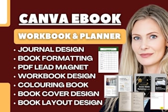 design editable canva ebook,canva workbook, journal redesign canva,canva ebook