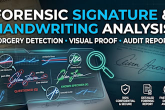 forensic handwriting analysis signature verification and forgery report