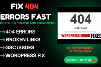 fix 404 errors broken links and google search console indexing issues fast