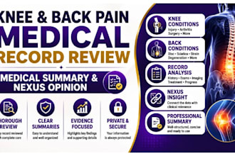 review knee back pain medical records and professional nexus opinion summary