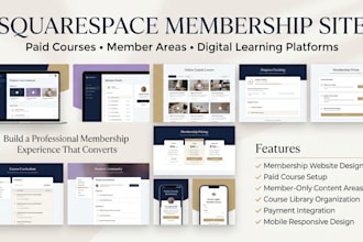 design redesign squarespace membership site with paid courses and member areas
