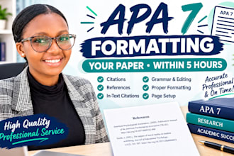 format your paper in apa 7th edition within 5 hours