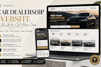 build wordpress car dealership website, automotive and car listing website