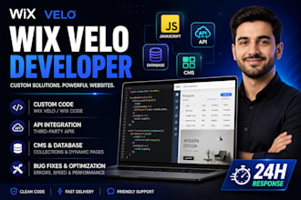 fix and develop wix velo, wix code, custom wix website, cms, API integration