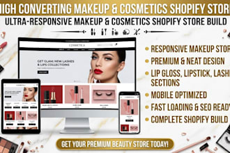 build responsive makeup shopify lip gloss lipstick cosmetics lashes beauty store