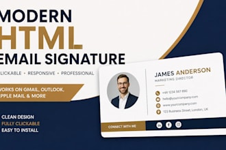 create modern email signature clickable email signature html email signature