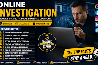 be your online investigation consultant for osint research expert