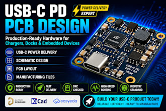 design usb c pd power delivery pcb for charger dock pd pcb and embedded devices