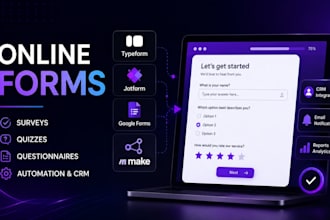 create online form survey typeform jotform googleform quiz questionaire make crm