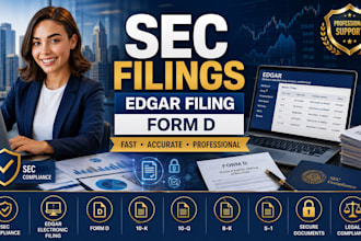 help with sec filings, edgar filing, form d and sec forms professionally