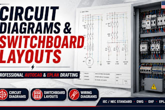 draw reliable electrical circuit, switchboard, wiring diagrams in autocad eplan