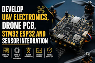 develop uav electronics, drone pcb, stm32 esp32 and sensor integration