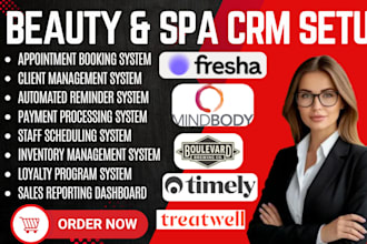 setup beauty and spa crm fresha vagaro zenoti mindbody boulevard glossgenius