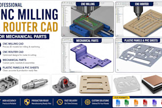 create cnc milling, plastic panels, pvc sheets router cad for mechanical parts
