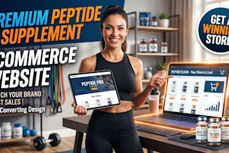 build premium nutraceutical peptide website, ecommerce website, peptide store