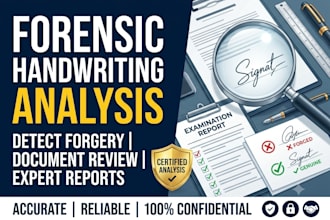 be your forensic handwriting analyst, forged or real signature, document report