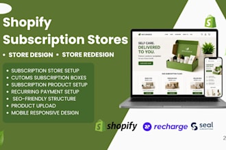 create shopify subscription store design and setup