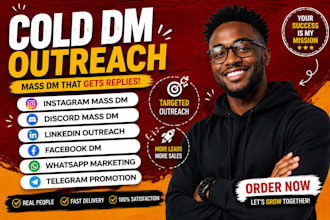 send cold dm, instagram mass dm, discord dm, daily outreach, linkedin outreach
