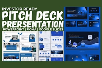 design, redesign investor ready pitch deck presentation powerpoint, figma ppt