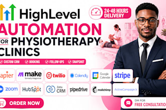 provide affordable gohighlevel automation and snapshot for physiotherapy clinic