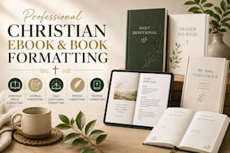 christian ebook,journal formatting, daily devotional,memoir formatting, memoir
