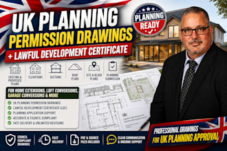 create UK planning permission drawings and ldc