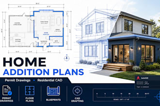 design home addition floor plans permit drawings residential blueprints cad