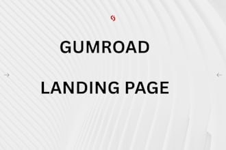 design a converting gumroad landing page setup and management promote products
