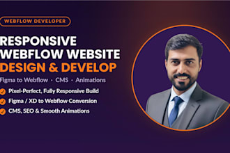 design and develop a webflow website as expert webflow developer